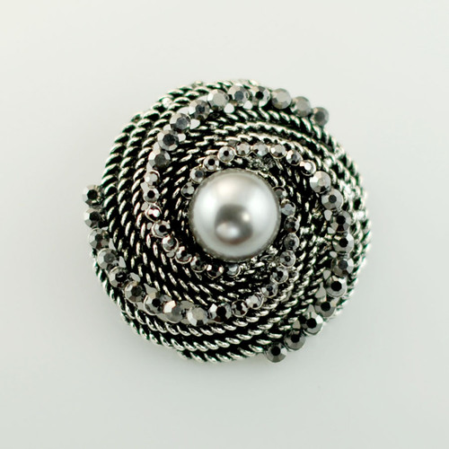 Black Diamond Brooch-BH9370