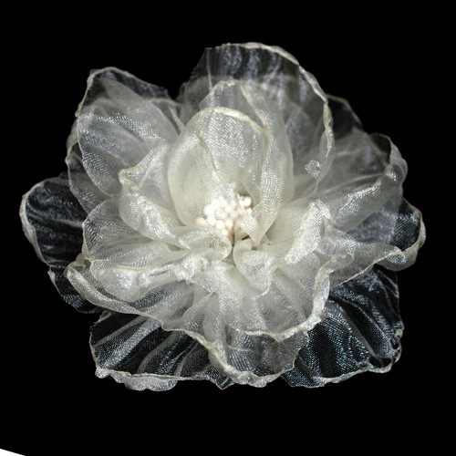 FR194103-Polyester Fabric Flower-Cream