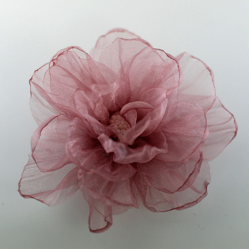 FR194105-Polyester Fabric Flower-Purple