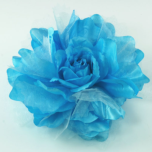 FR107013-Large Fabric Floral Brooch