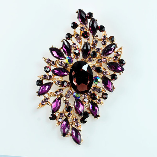 Super Large Purple Brooch-BH9430