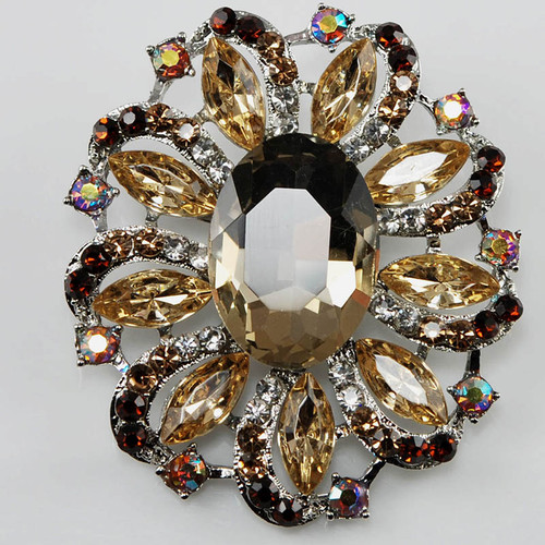 Chunky Brooches-BH7759 -Light coffee