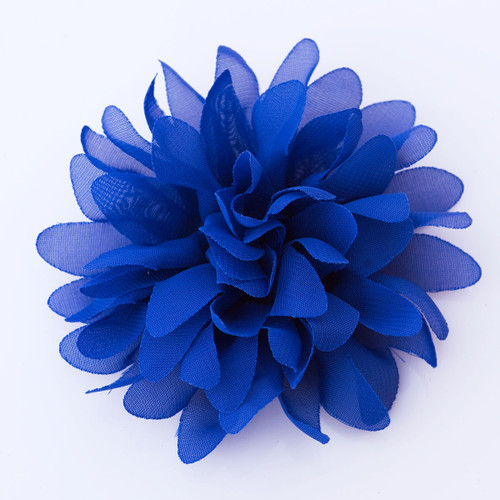 FR192053-Royal Blue Fabric Flower Pin
