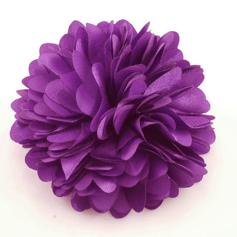 FR191006- Purple Satin Flower Pin