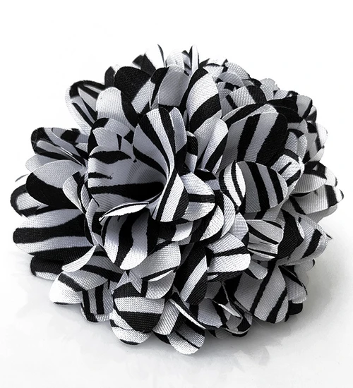 FR193001-Black White stripe flower