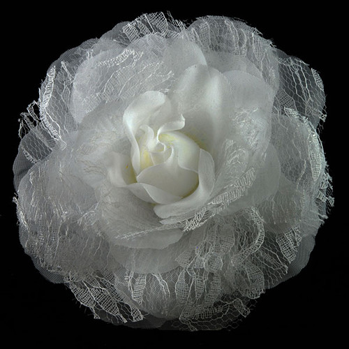 FR141332-Lace Fabric Flower