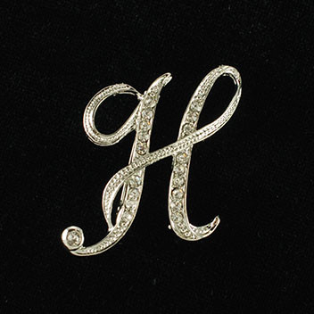 initial brooch H
