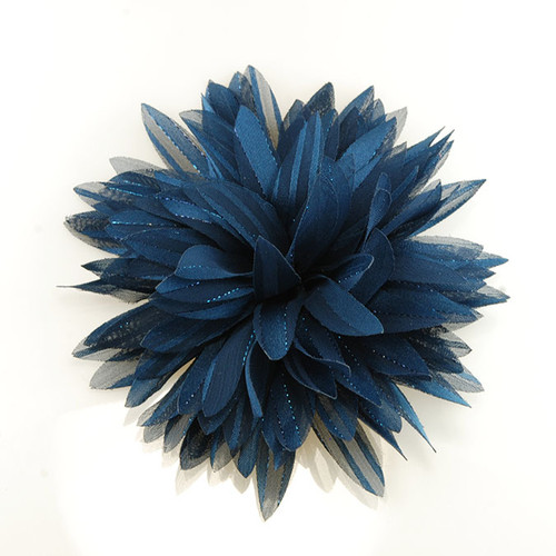 FR193054-Deep Blue Chiffon Flower