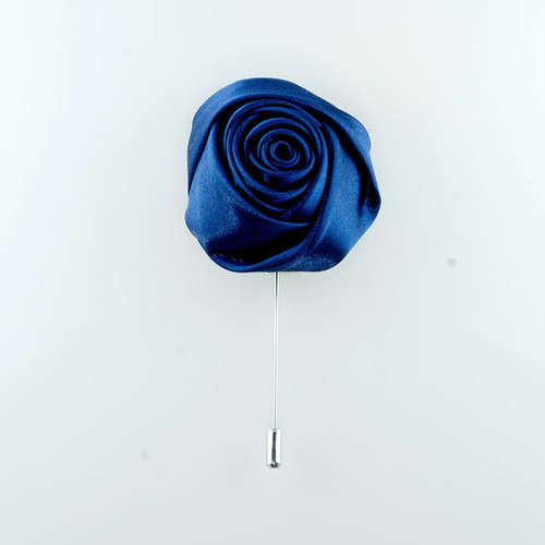 MP4003-Navy Blue Rosette Lapel Pin
