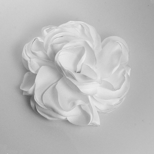 FR193063-White color Chiffon Fabric Flower
