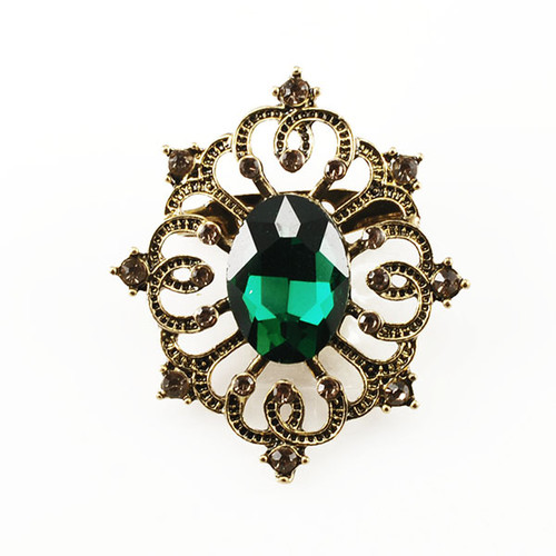 Emerald Green brooch-BH8842