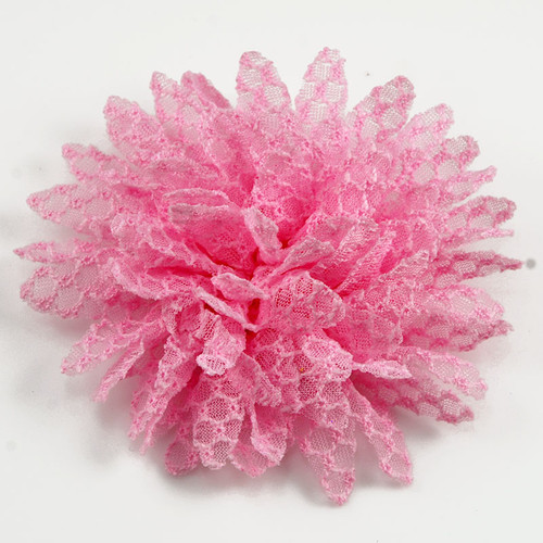 FR192032-Pink Lace Flower Pin