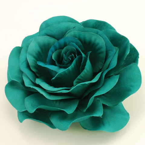 FR106106-Teal Rose Flower Pin