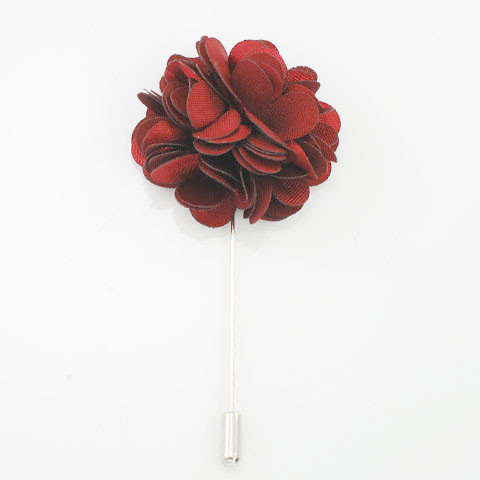 MP3031-Burgundy Lapel Pin Flower
