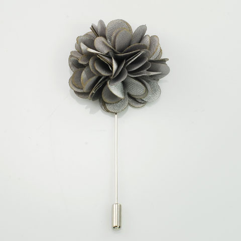 MP3032-Grey Lapel Pin Flower
