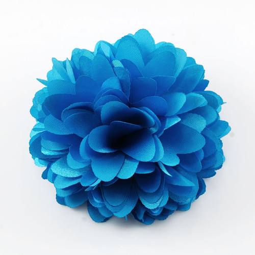 FR191002- Aqua Blue Satin Flower Pin