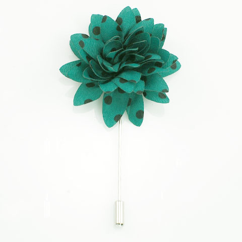 MP5402-Black Dot On Green Lapel Pin