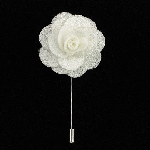 MP6330-White Flower Lapel Pin