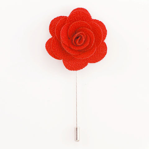 MP6333-Red Flower Lapel Pin