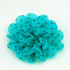 FR192070-Aqua Blue Polka Dot Fabric Flower