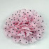 FR192074-Light Pink Polka Dot Fabric Flower Pin