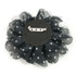 FR192077-Black Polka Dot Fabric Flower