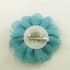 FR192081-Aqua Blue Organza Lace Flower