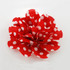FR177191-White Polka dot on Red Fabric Flower