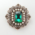 Antique Brooch in Jade Green