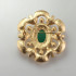 Antique Brooch in Jade Green and Pearls