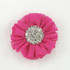 FR990130-Small Fabric Flower with Rhinestone Button