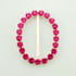 Oval Fuchsia Crystal Rhinestone Buckle