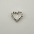 Tiny Heart Crystal Buckle with Center Bar