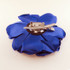 FR193060-Navy Blue Chiffon Fabric Flower