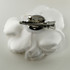 FR193063-White color Chiffon Fabric Flower
