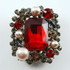 Fashion Brooch-BH8957-Red