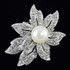 Rhinestone pearl brooch