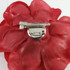 FR106510-Burgundy Organza Flower Pin