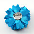 FR191002- Aqua Blue Satin Flower Pin