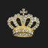 Gold Crown Brooch