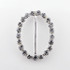 Oval Clear Crystal Rhinestone Buckle