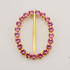 Oval Pink Crystal Rhinestone Buckle
