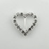 Heart Crystal Buckle with Center Bar