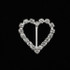 Heart Crystal Buckle with Center Bar