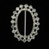 Large Double Row Oval Rhinestone Buckle
