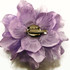 Large Lavender Fabric Flower Pin