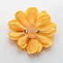 FR191106-Yellow Satin Flower Pin