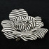 Fabric flower brooch
