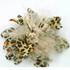 FR192030-Organza Leopard Flower Pin