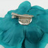 FR106500-Teal Organza Flower Pin